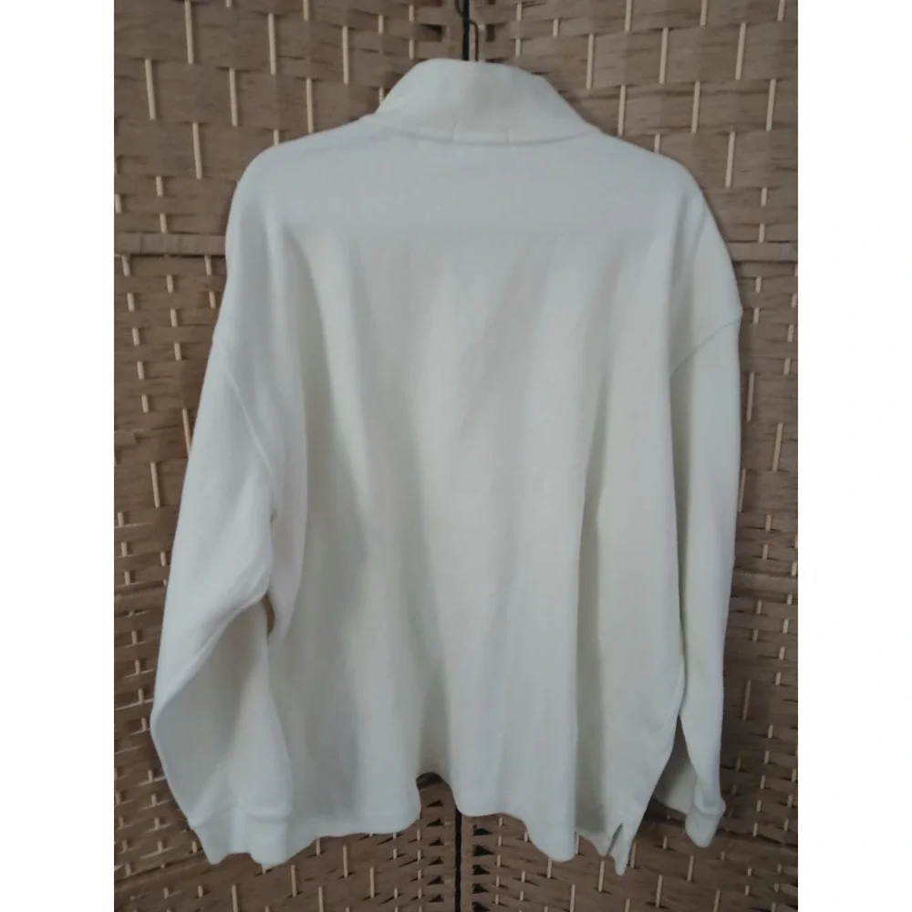 Polo Ralph Lauren Men's Estate-Rib Quarter-Zip Pullover Sz 2XB Parchment Cream